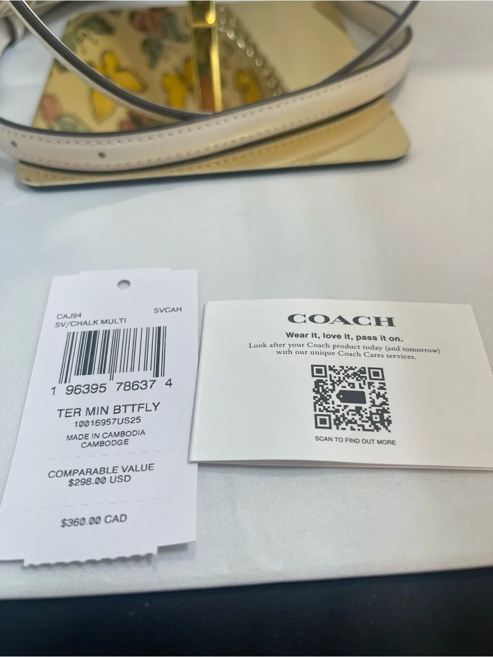 Coach Teri Mini Crossbody Bag with Butterfly Print